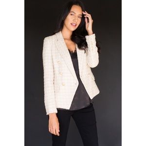 L’agence Kenzie Tweed Metallic Blazer